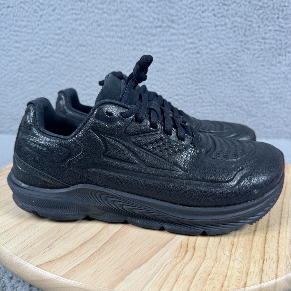 Altra Torin 5 Womens Size 7.5 Triple Black Leather Slip Resistant Shoes Work - Picture 2 of 15